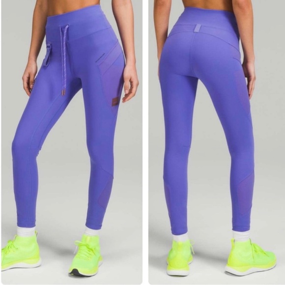 lululemon athletica Pants - Lululemon Cargo Super High Rise Hiking Tight 25” Charged Indigo Purple Size 10